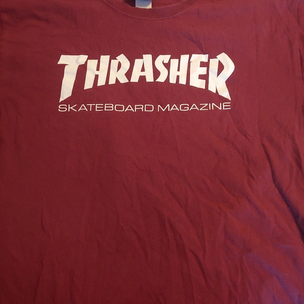 3/25 Men's Thrasher Shirt Burgundy Large